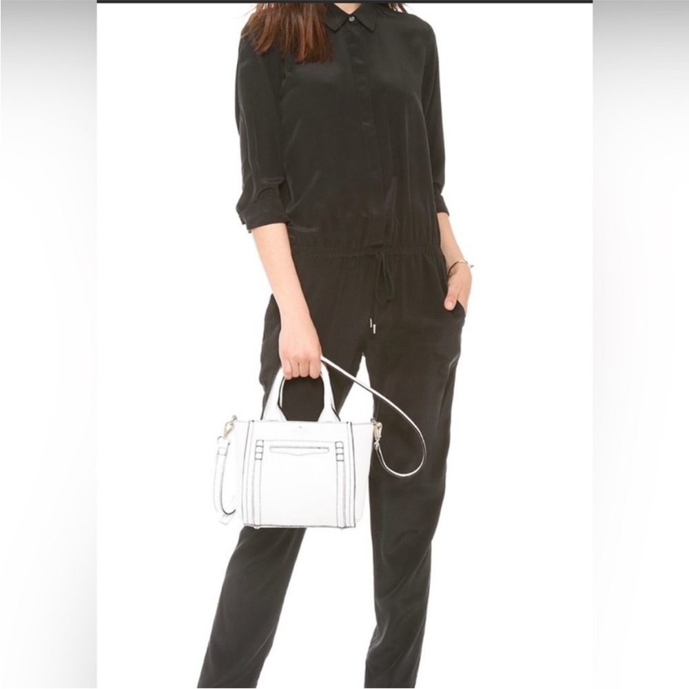 Club Monaco long sleeve silk jumpsuit size 00 Black